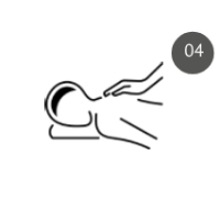 Massageanwendung mit Handbewegung